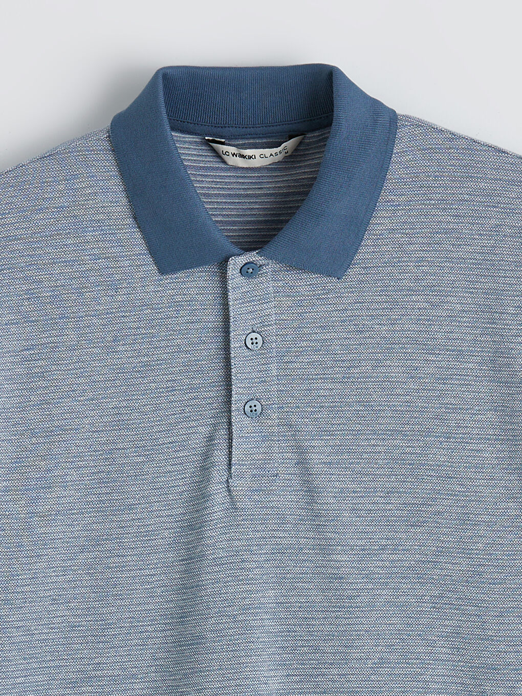 Polo Yaka Çizgili Erkek Tişört	-5