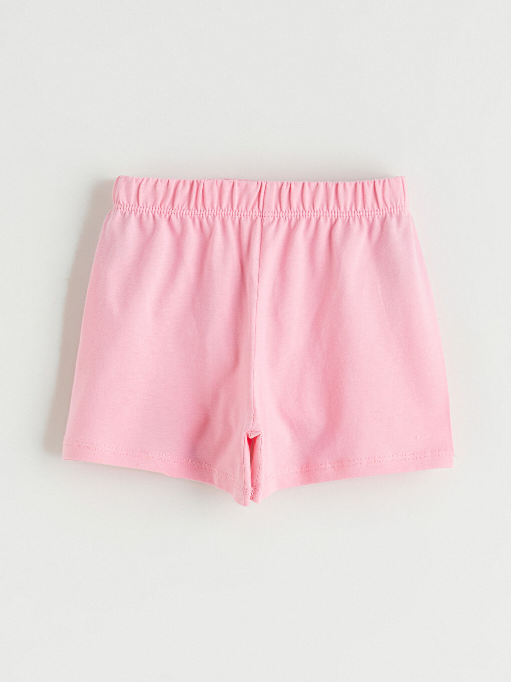 Pembe Beli Lastikli Kız Çocuk Şort
