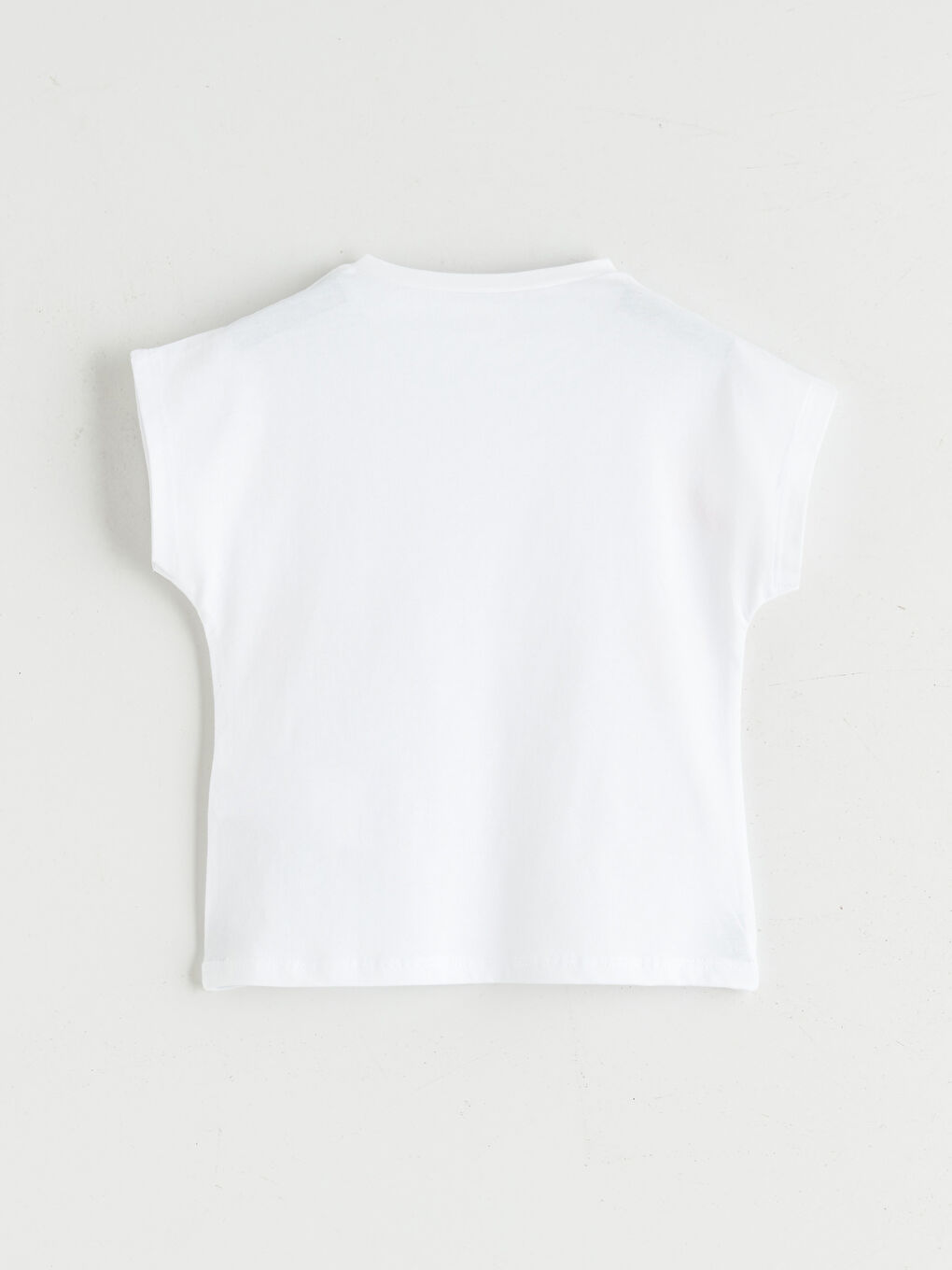 Beyaz Bisiklet Yaka Çiçekli Kız Çocuk Tişört ve Şort-3