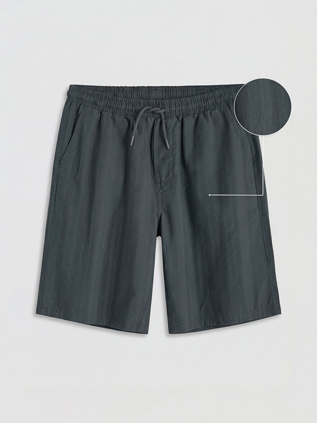 Gri Standart Kalıp Erkek Şort