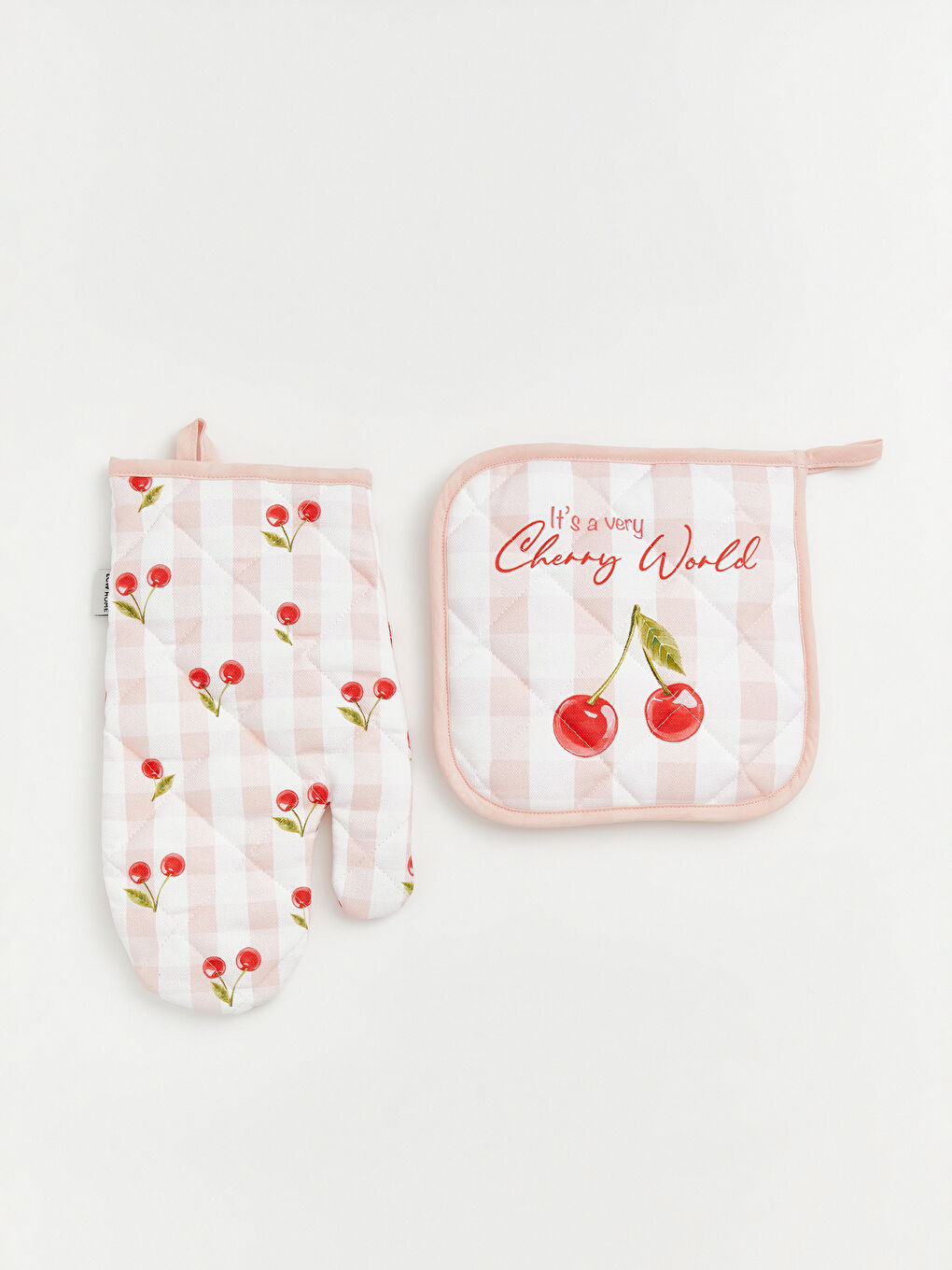 Karışık Kiraz Baskılı Fırın Eldiveni ve Tutaç-2