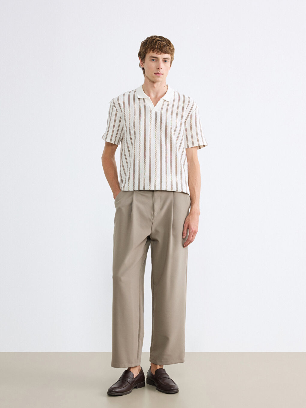 Muška prugasta polo majica-1