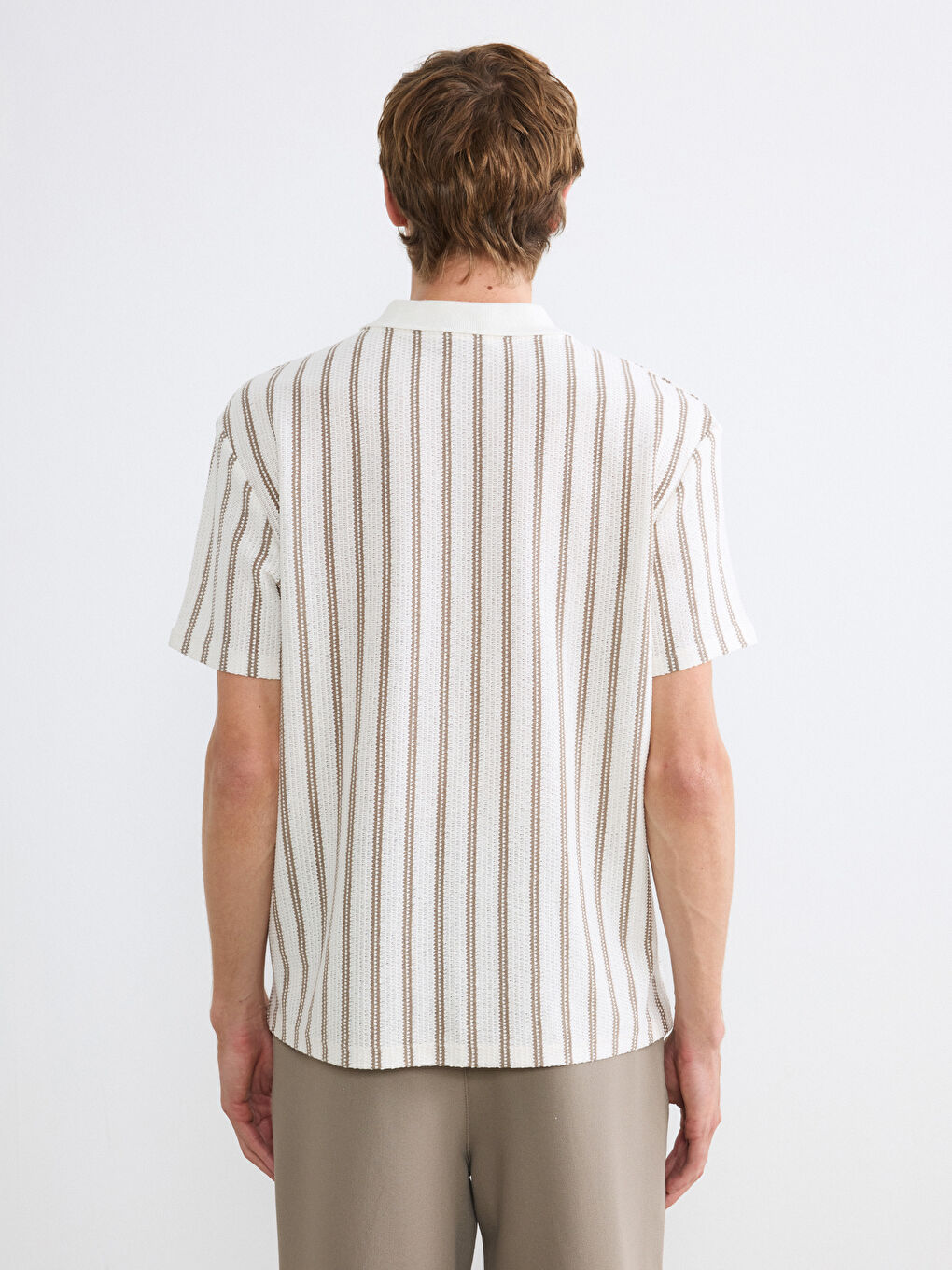 Muška prugasta polo majica-3