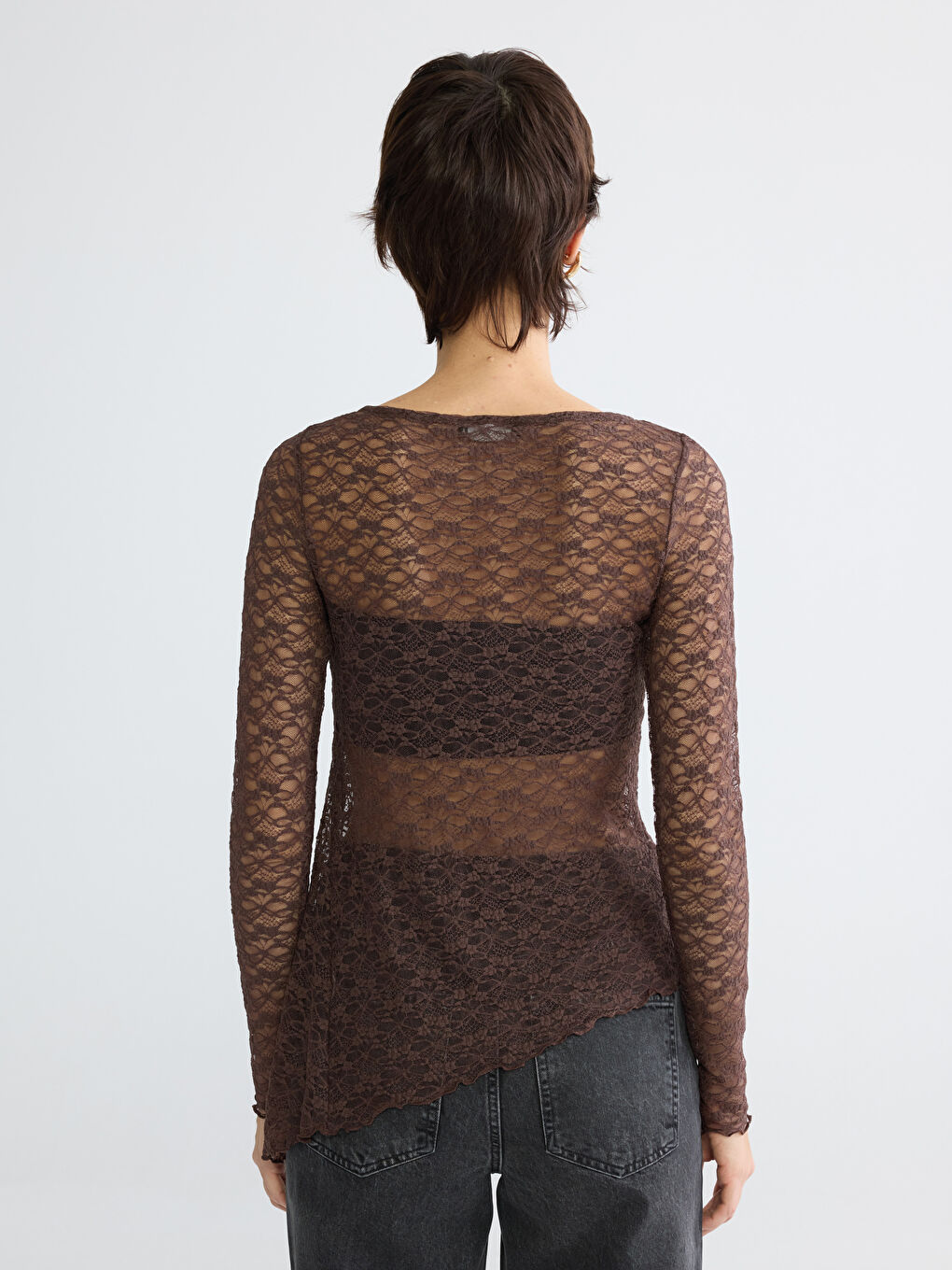 Crew Neck Lace Blouse-6