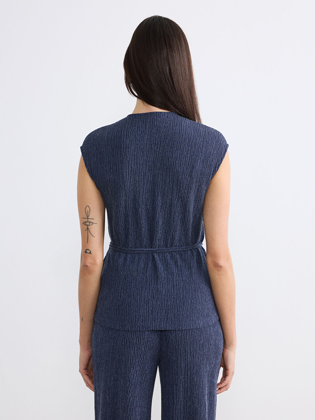 TAMNO PLAVA Bluza Žena-3