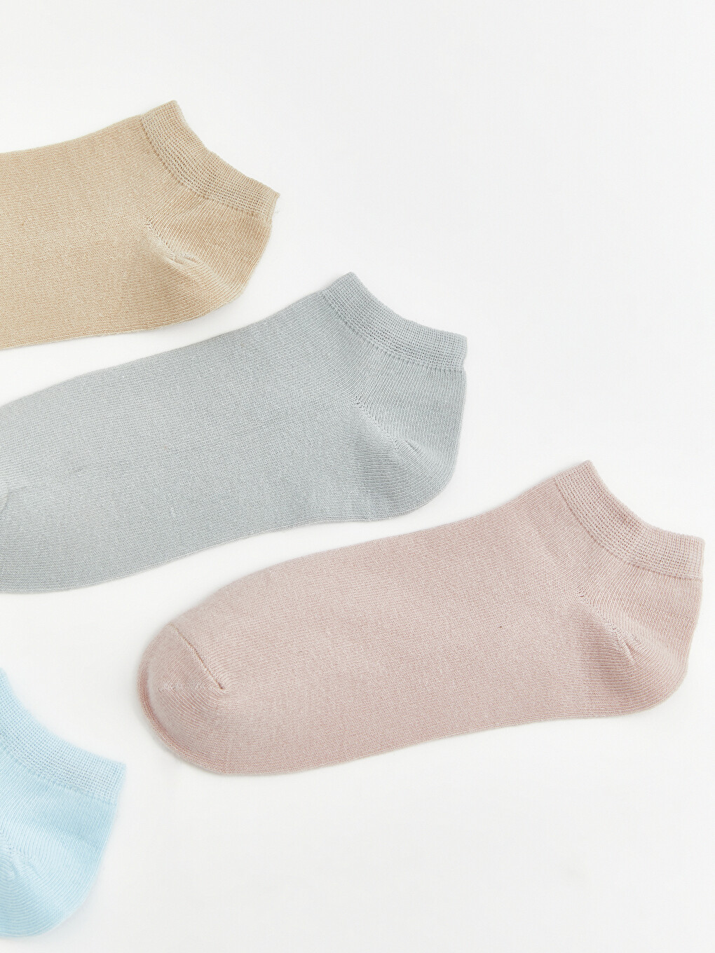 Frau Beige Sneaker-Socken-1