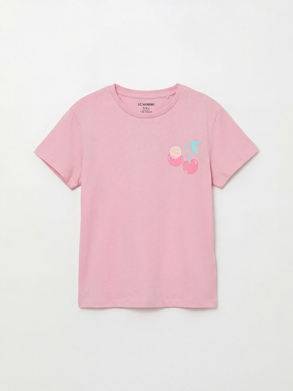 Pembe Kız Çocuk Baskılı Tişört