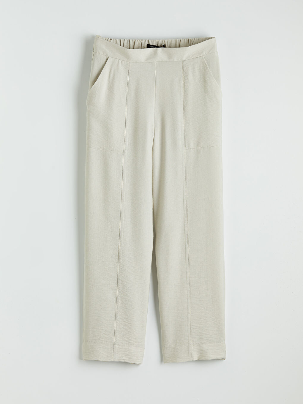 Pantalon Femme à Taille Élastiquée-4