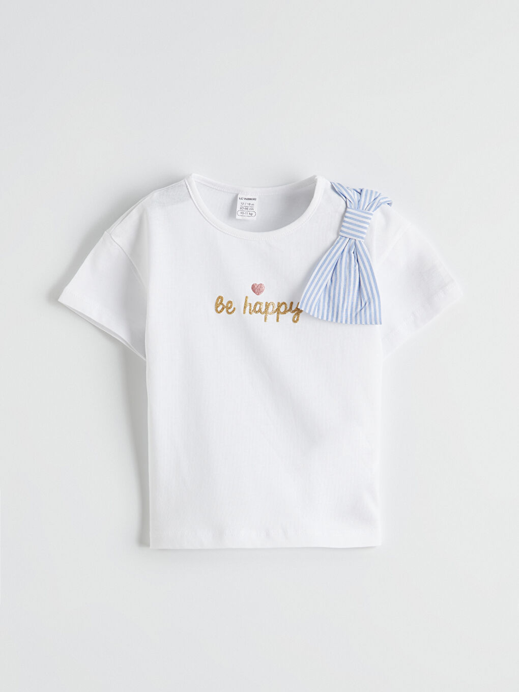 Ekru Kız Çocuk Baskılı Tişört