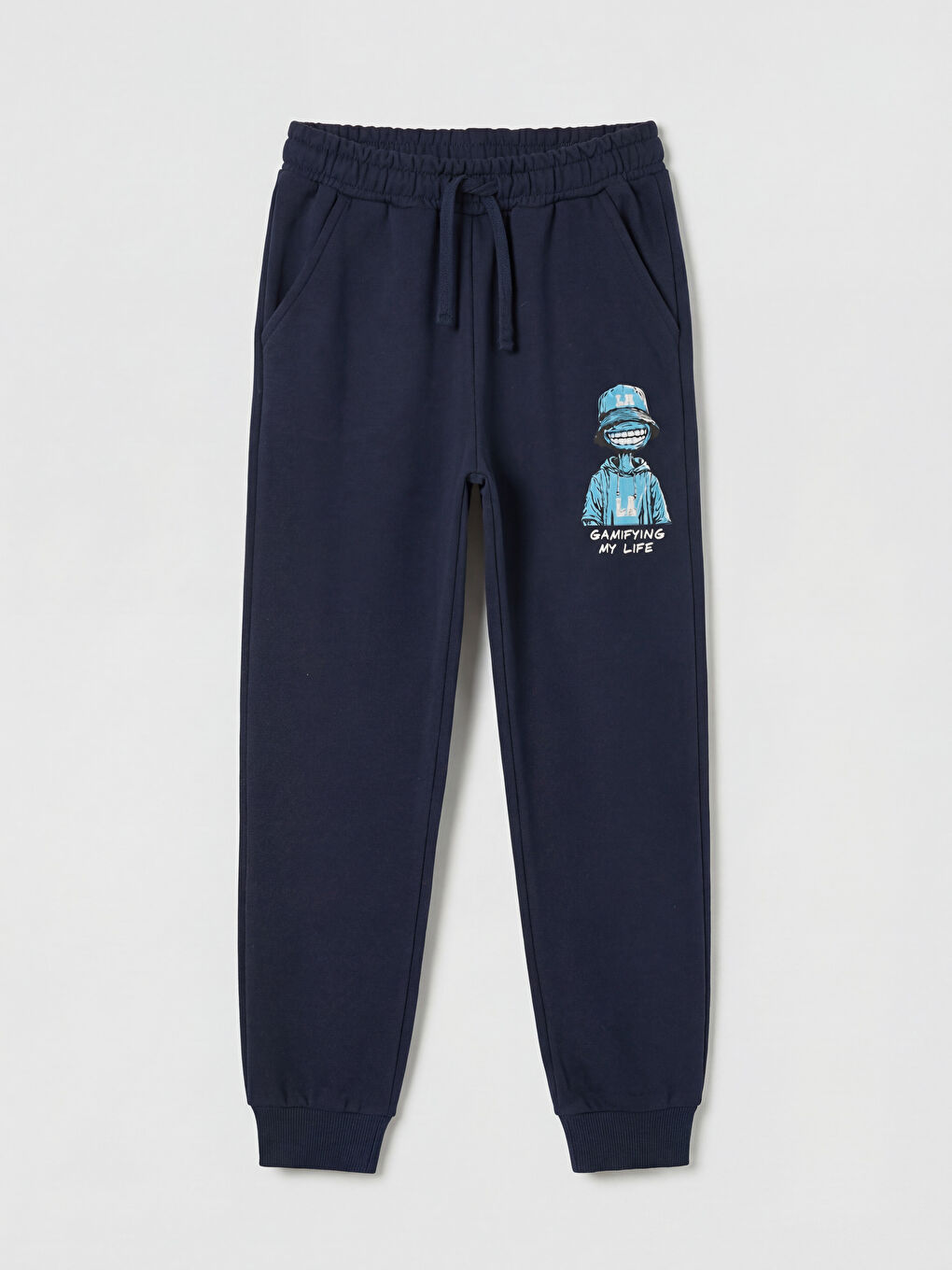Lacivert Erkek Çocuk Baskılı Jogger Eşofman Altı