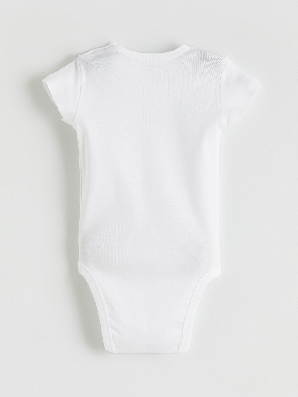 Beyaz Baskılı Erkek Bebek Çıtçıtlı Body-2