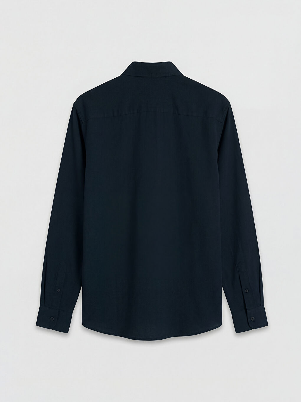 Lacivert Regular Fit Erkek Dokulu Gömlek-1