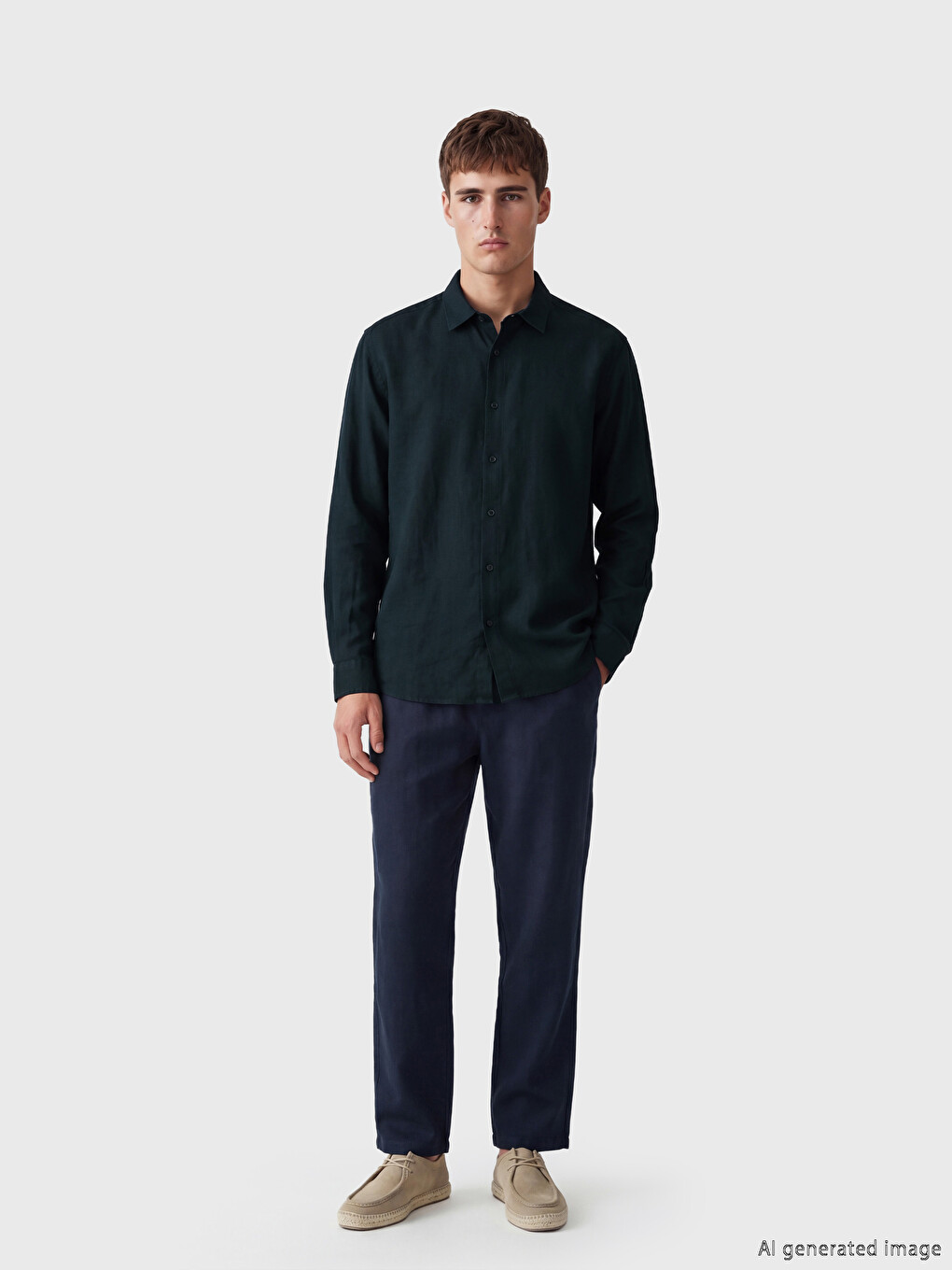 Regular Fit Men's Textured Shirt-1