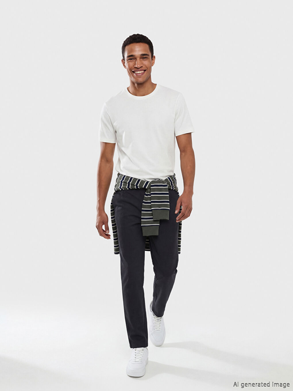 Tricou Bărbați Regular Fit cu Guler Rotund-1