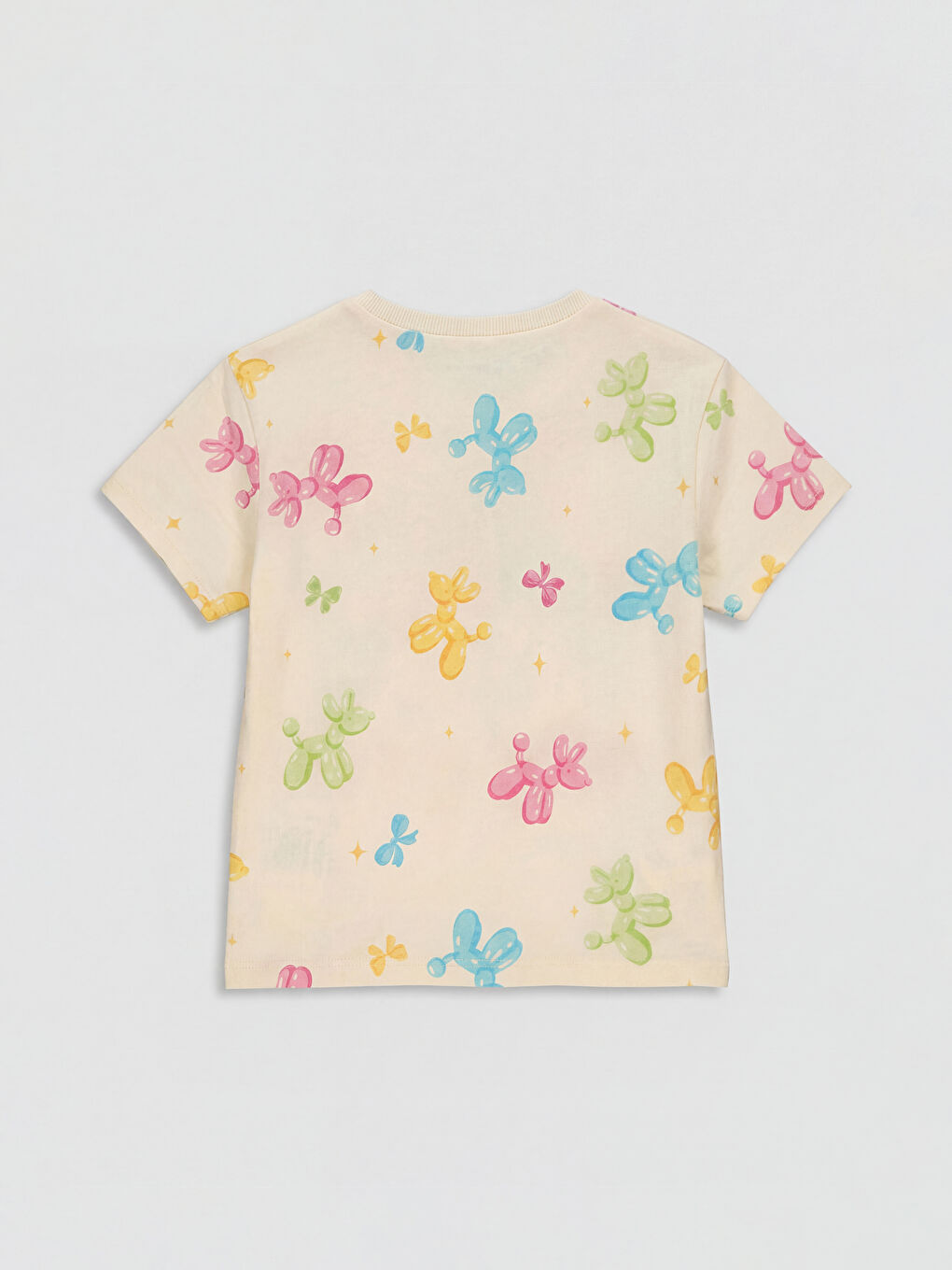 Crew Neck Printed Girls' T-Shirt 2 Pack-2