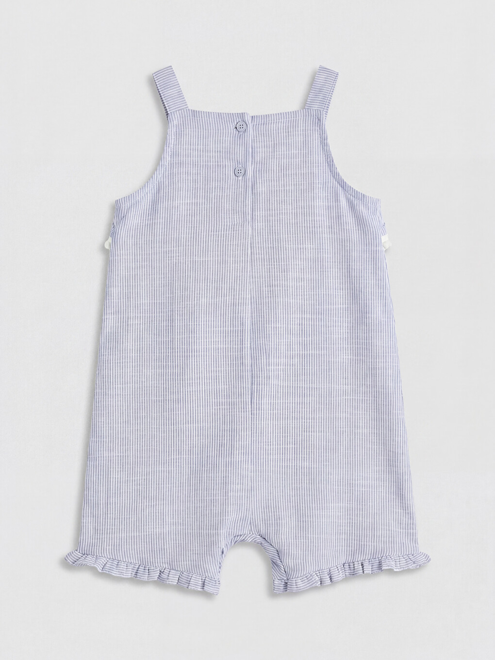 Mavi Kız Bebek Poplin Tulum-1