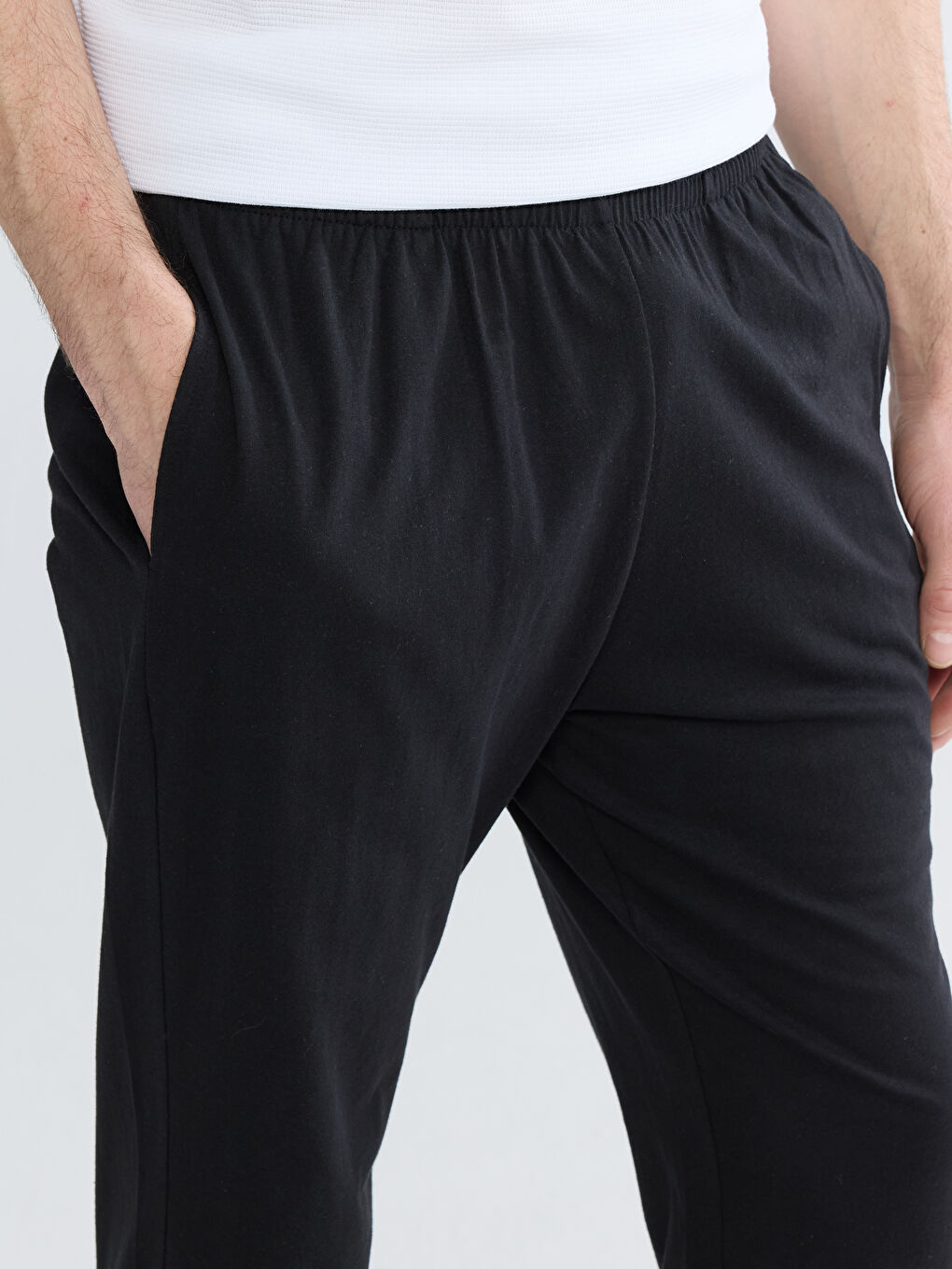 Siyah Standart Kalıp Erkek Pijama Altı-2