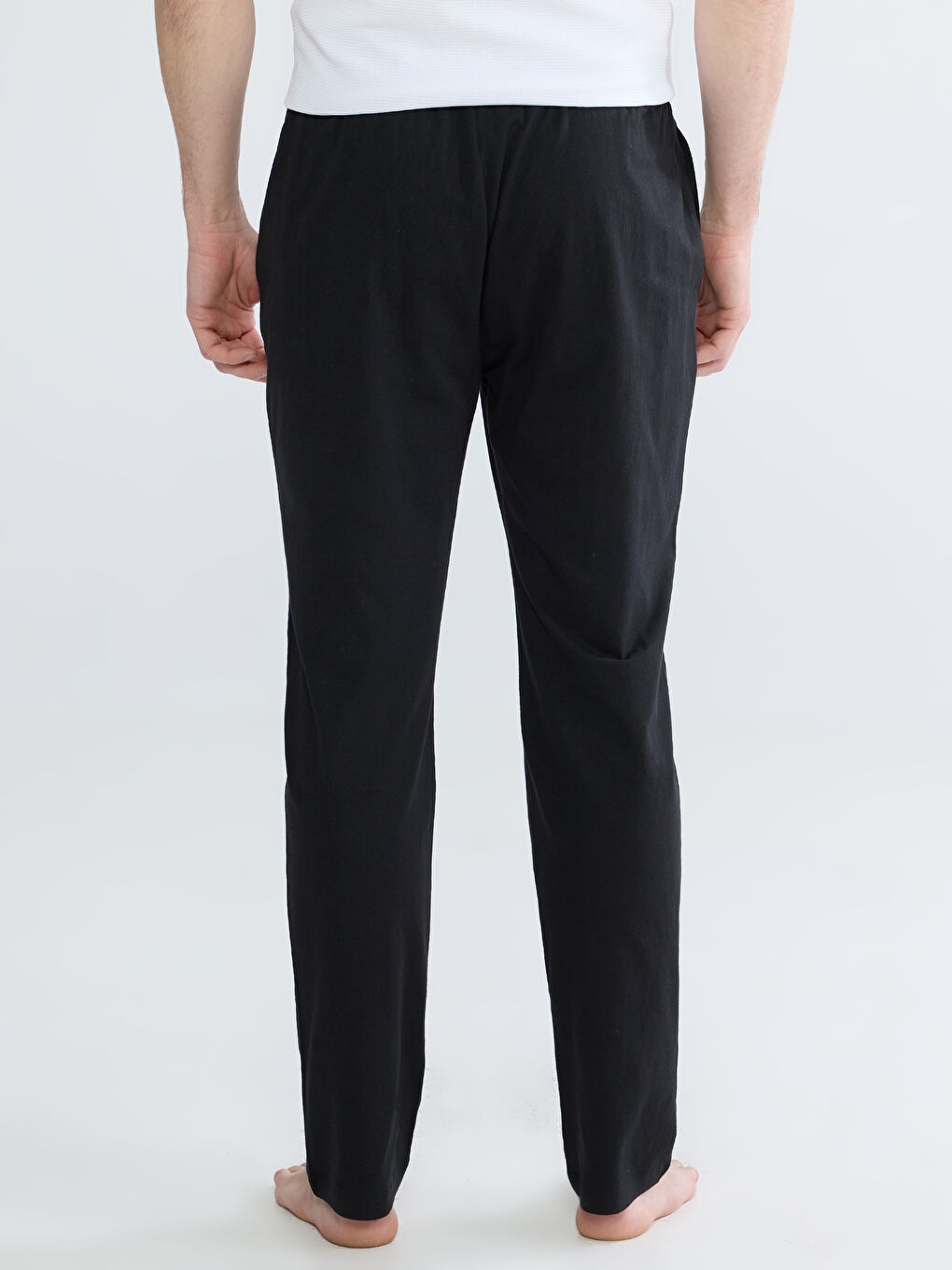 Siyah Standart Kalıp Erkek Pijama Altı-3