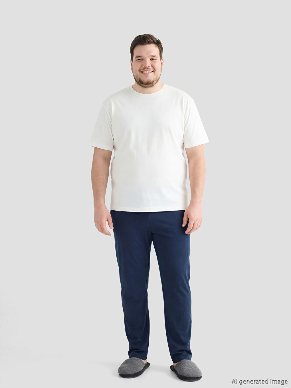 Lacivert Standart Kalıp Erkek Pijama Altı-1