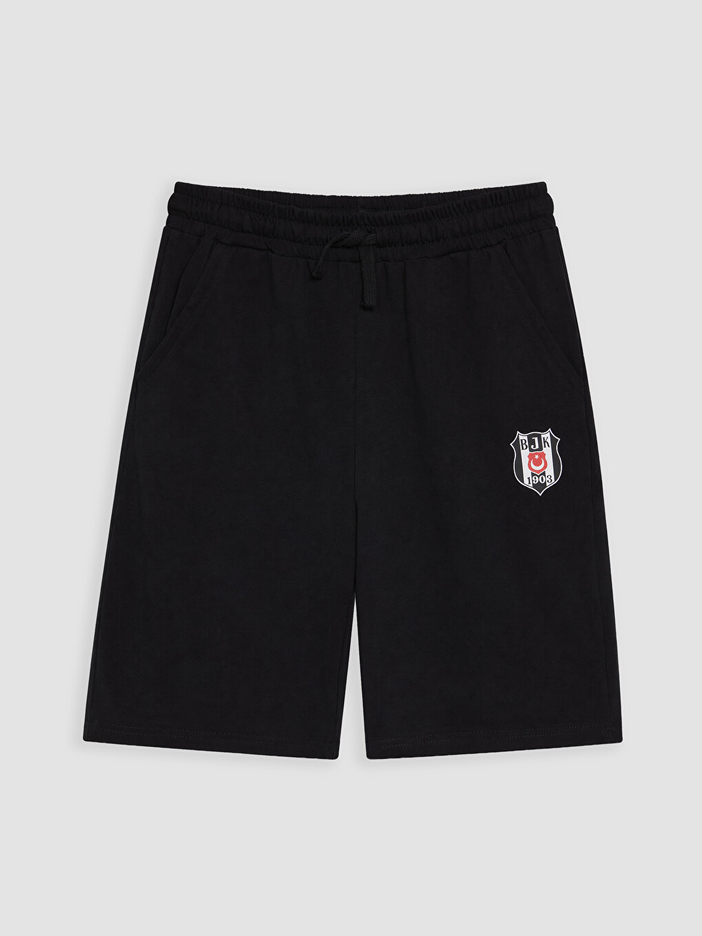 Siyah Beşiktaş Baskılı Erkek Çocuk Şortlu Takım-4