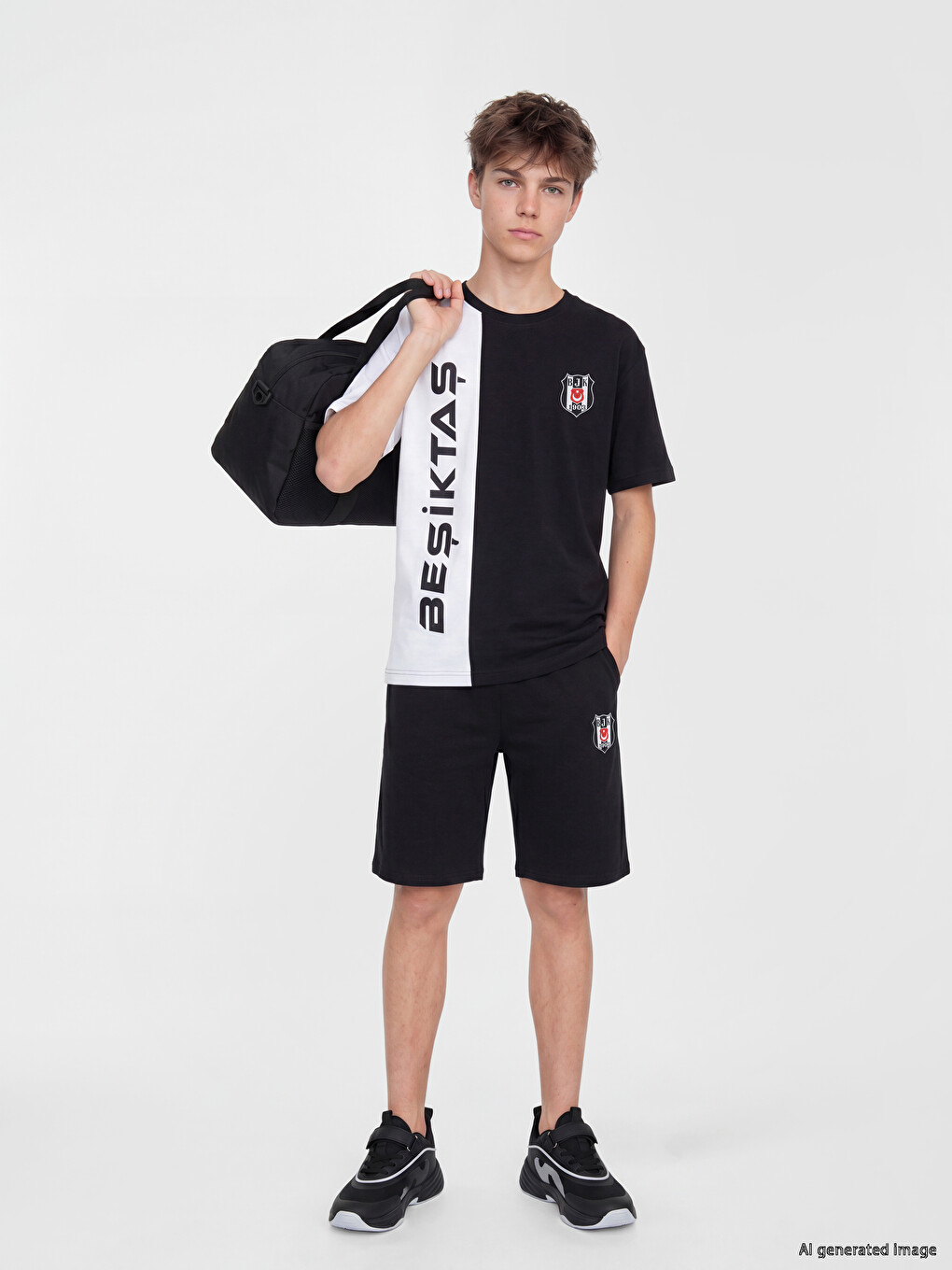 Beşiktaş Printed Boys' Shorts Set