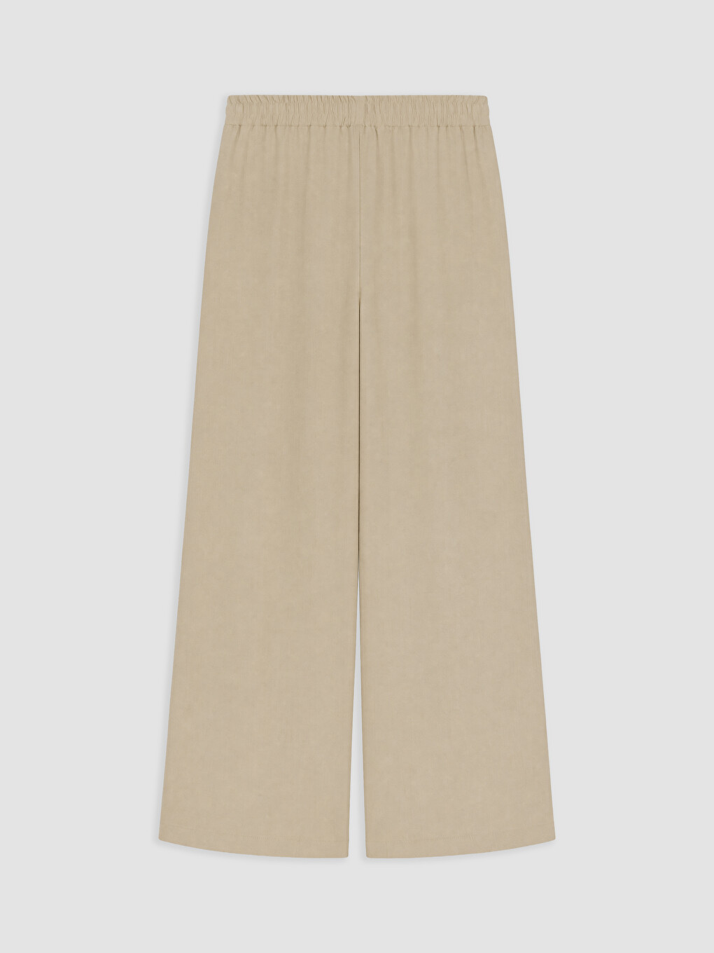Yeşil Beli Lastikli Geniş Paça Kadın Pantolon-1