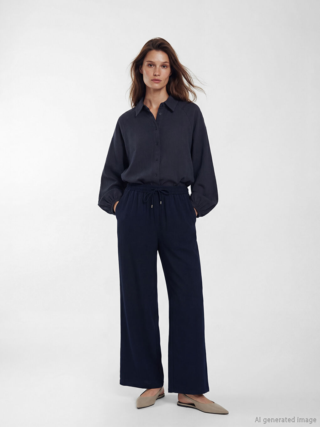 بنطلون كحلي امرأة