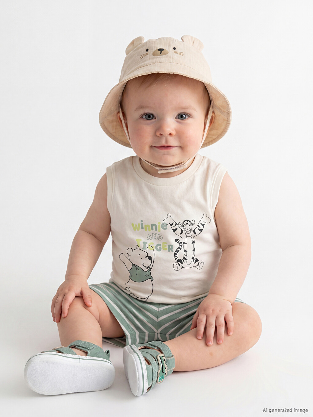 Disney Winnie The Pooh Štampani Set Za Bebe Dječake-1