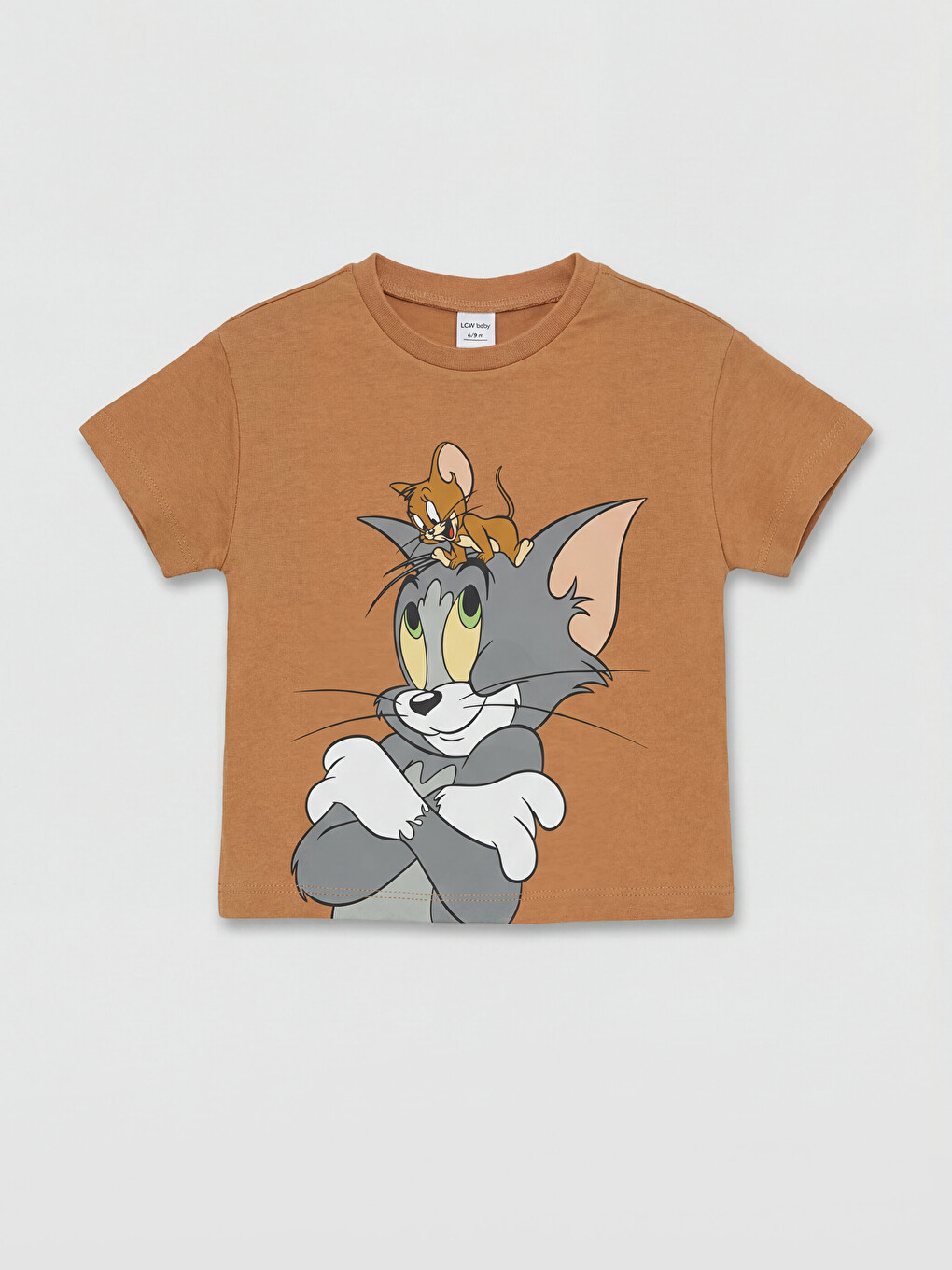 Kahverengi Tom & Jerry Baskılı Erkek Bebek Tişört