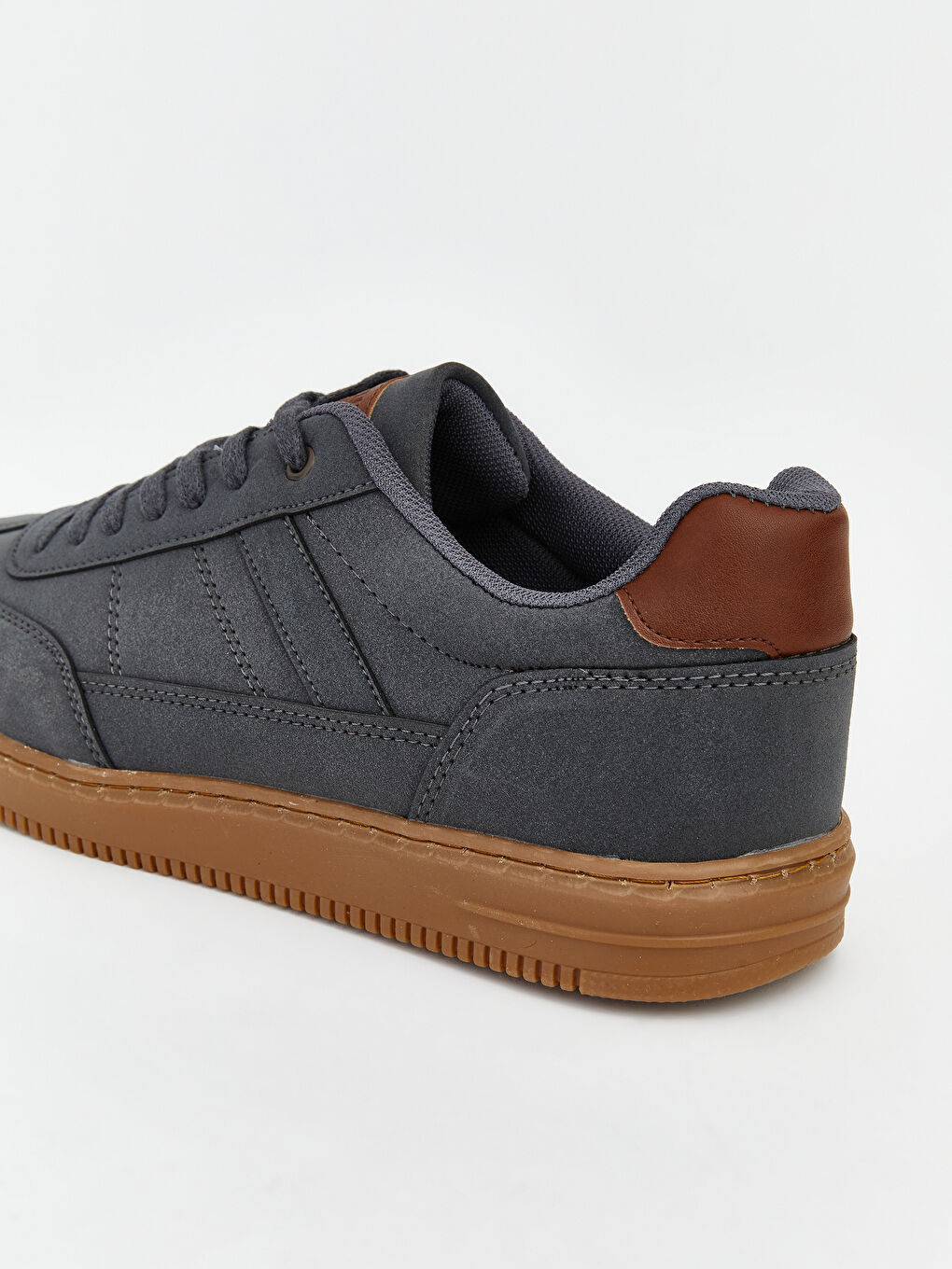 Antrasit Süet Görünümlü Erkek Sneaker-4