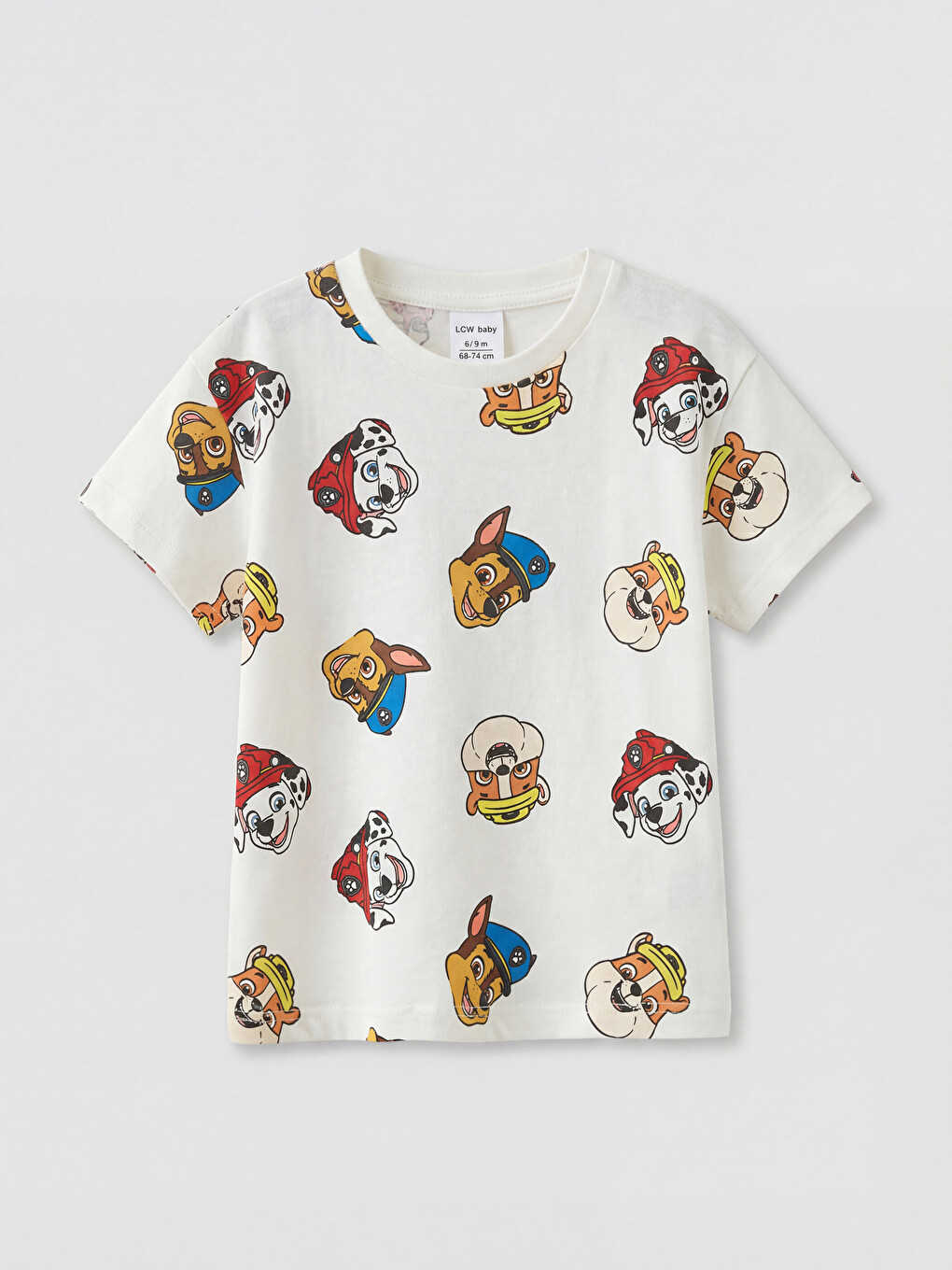 Ekru Paw Patrol Baskılı Erkek Bebek Tişört
