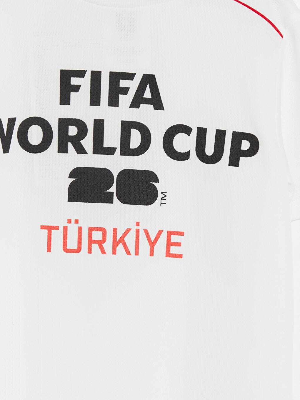 Beyaz Bisiklet Yaka FIFA Baskılı Erkek Çocuk Tişört-2