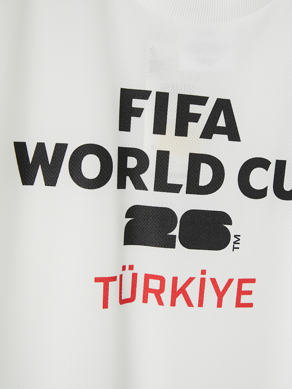 Beyaz Bisiklet Yaka FIFA Baskılı Erkek Çocuk Tişört-3