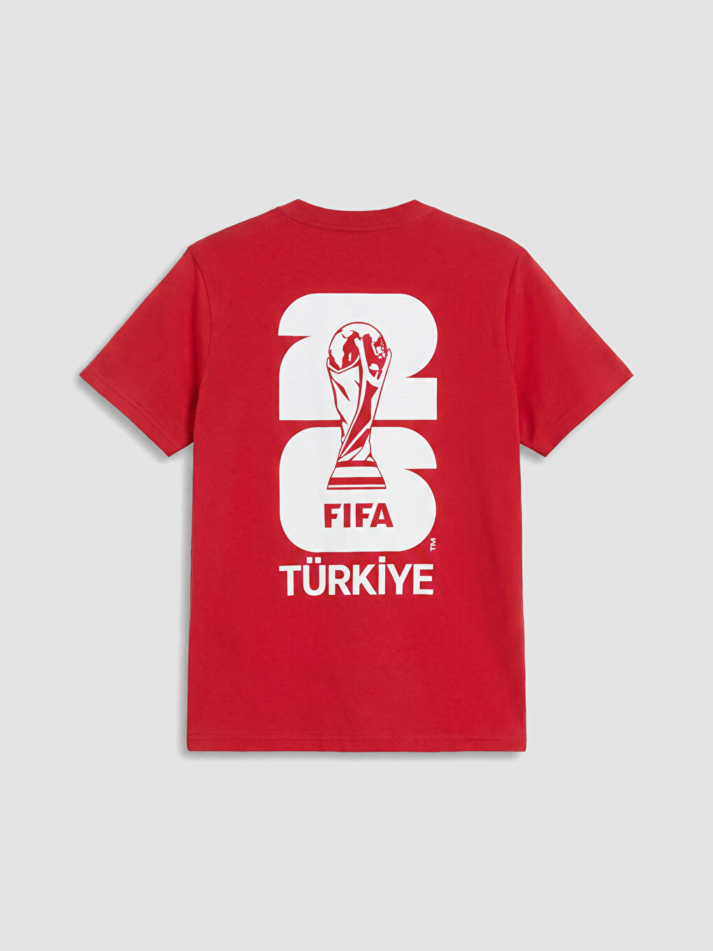 Kırmızı Bisiklet Yaka FIFA Baskılı Erkek Çocuk Tişört-2