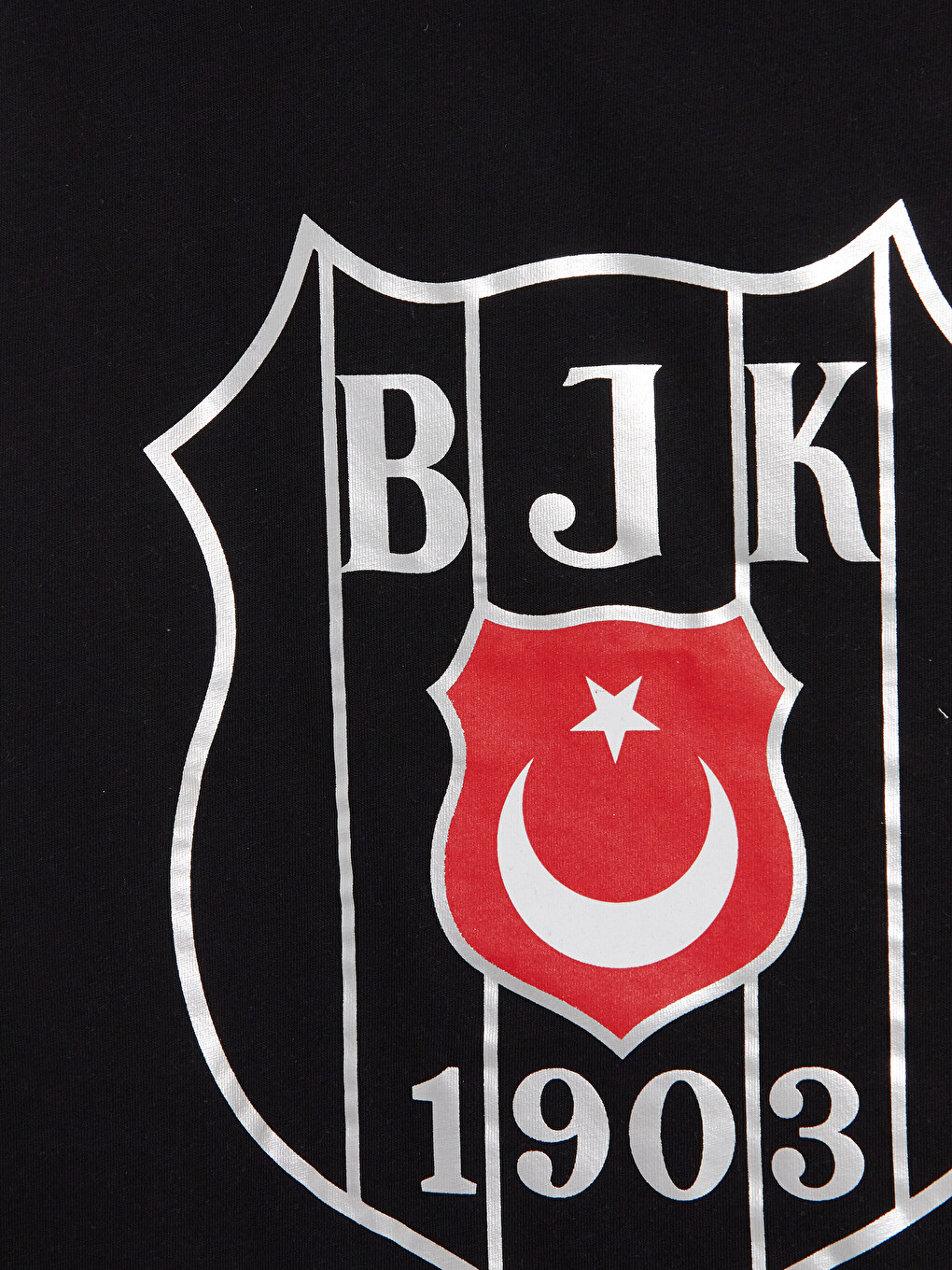 Siyah Bisiklet Yaka Beşiktaş Baskılı Erkek Çocuk Atlet-1