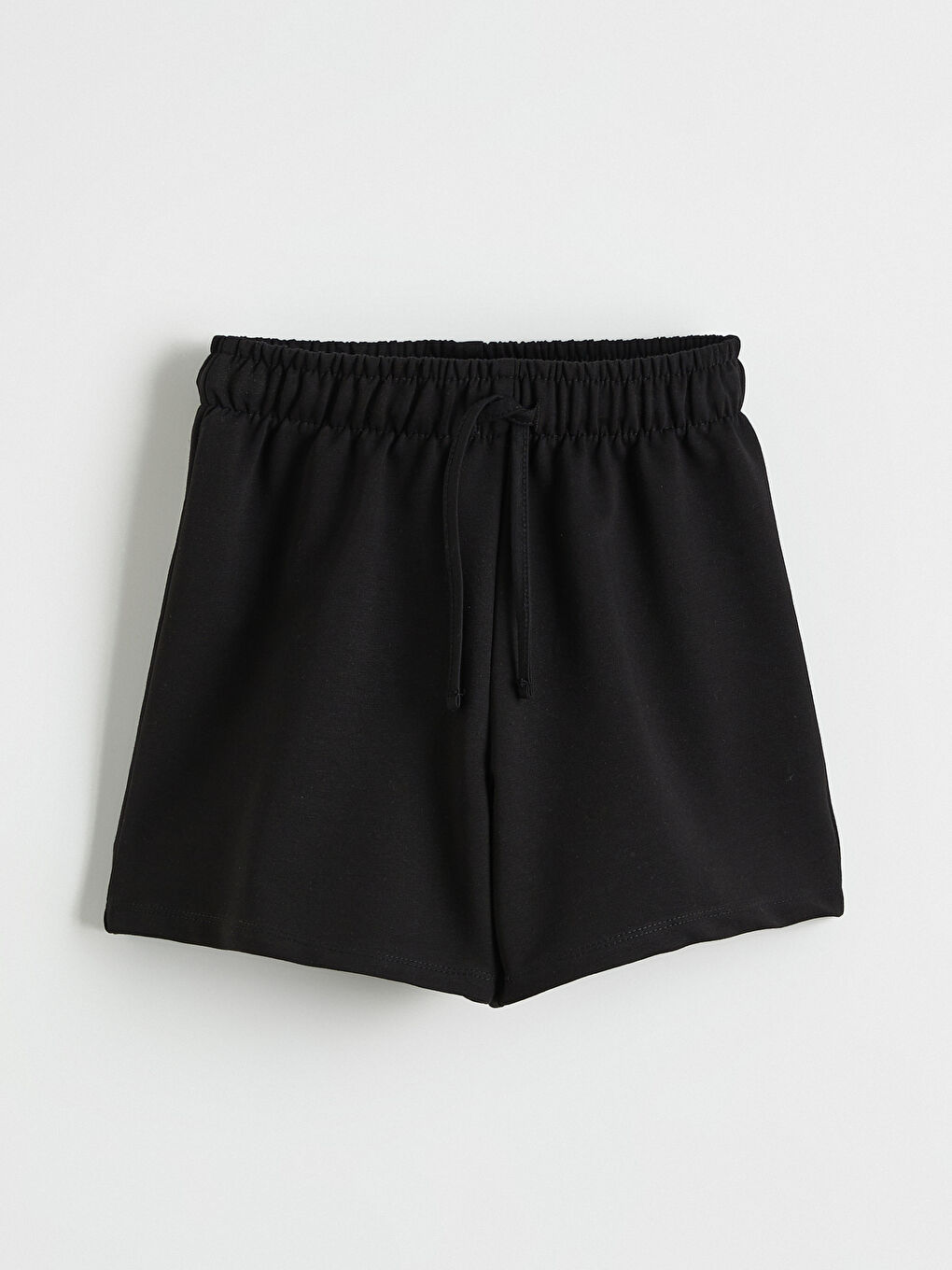 Siyah Bisiklet Yaka Kız Çocuk Tişört ve Şort-4