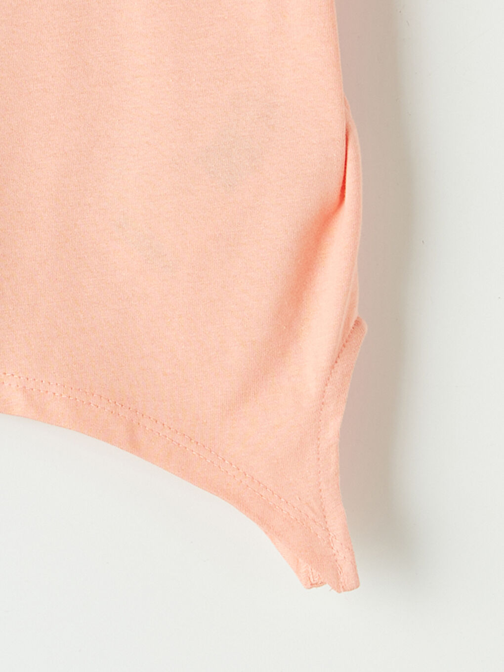 Pembe Bisiklet Yaka Yandan Bağlamalı Kız Çocuk Tişört-2