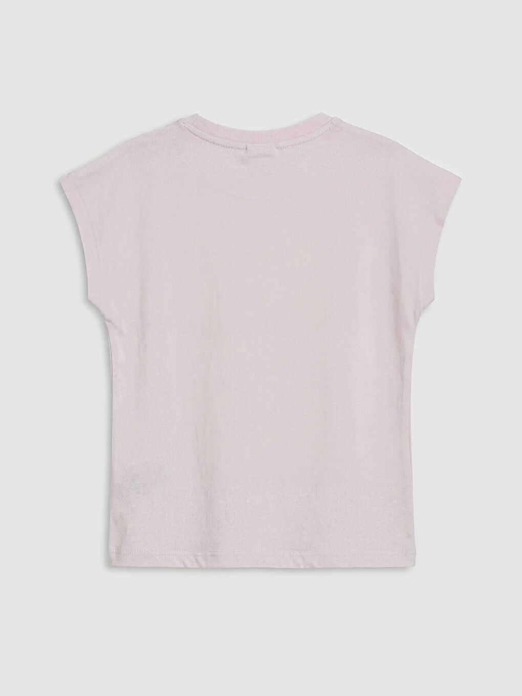 Lila Baskılı Kız Çocuk Tişört-1