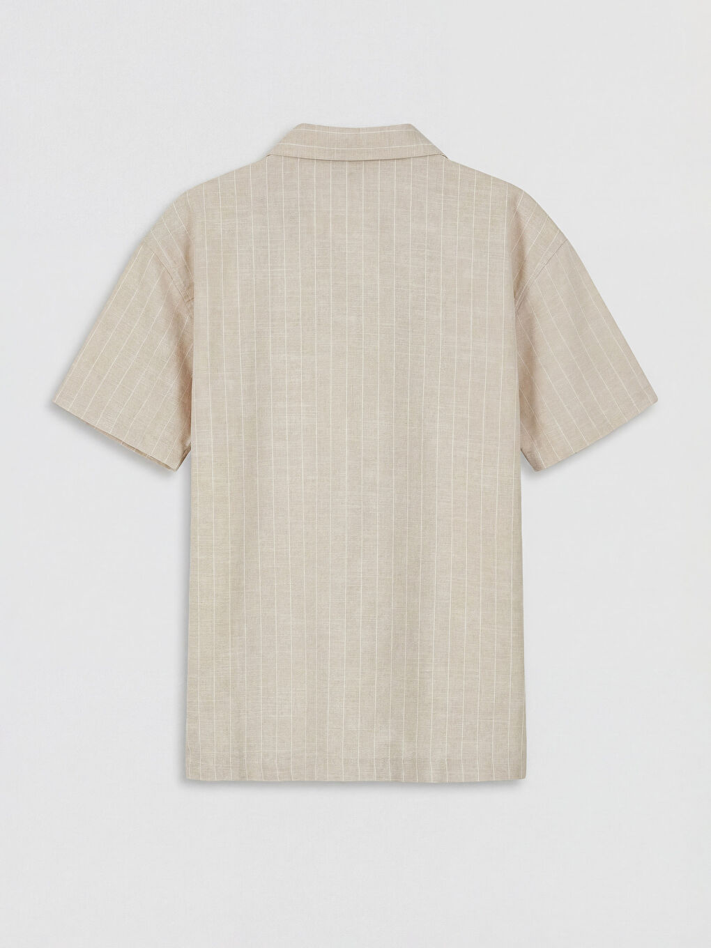 Bej Resort Yaka Ekose Erkek Çocuk Gömlek-1