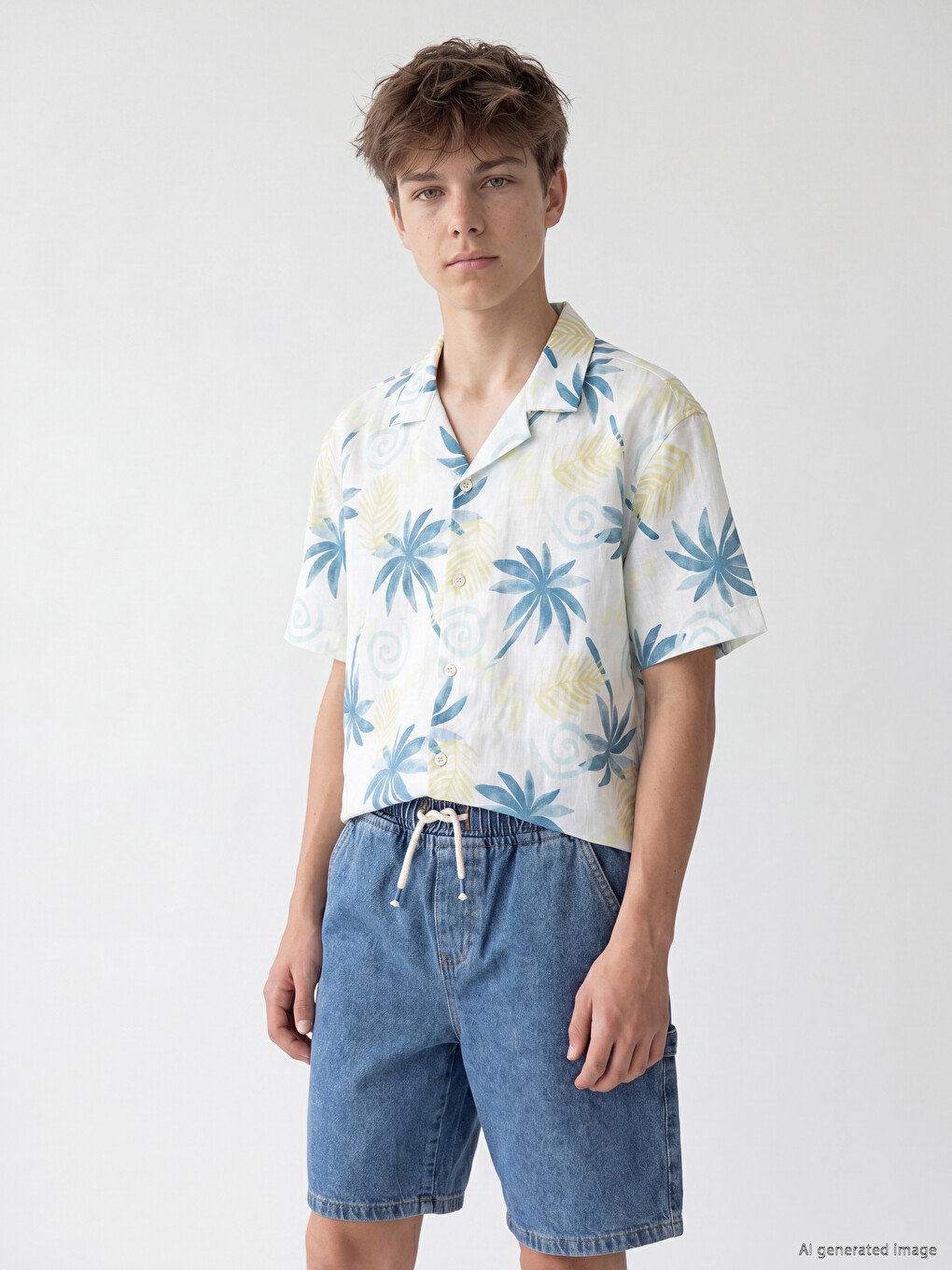 Patterned Boys' Shirt-1