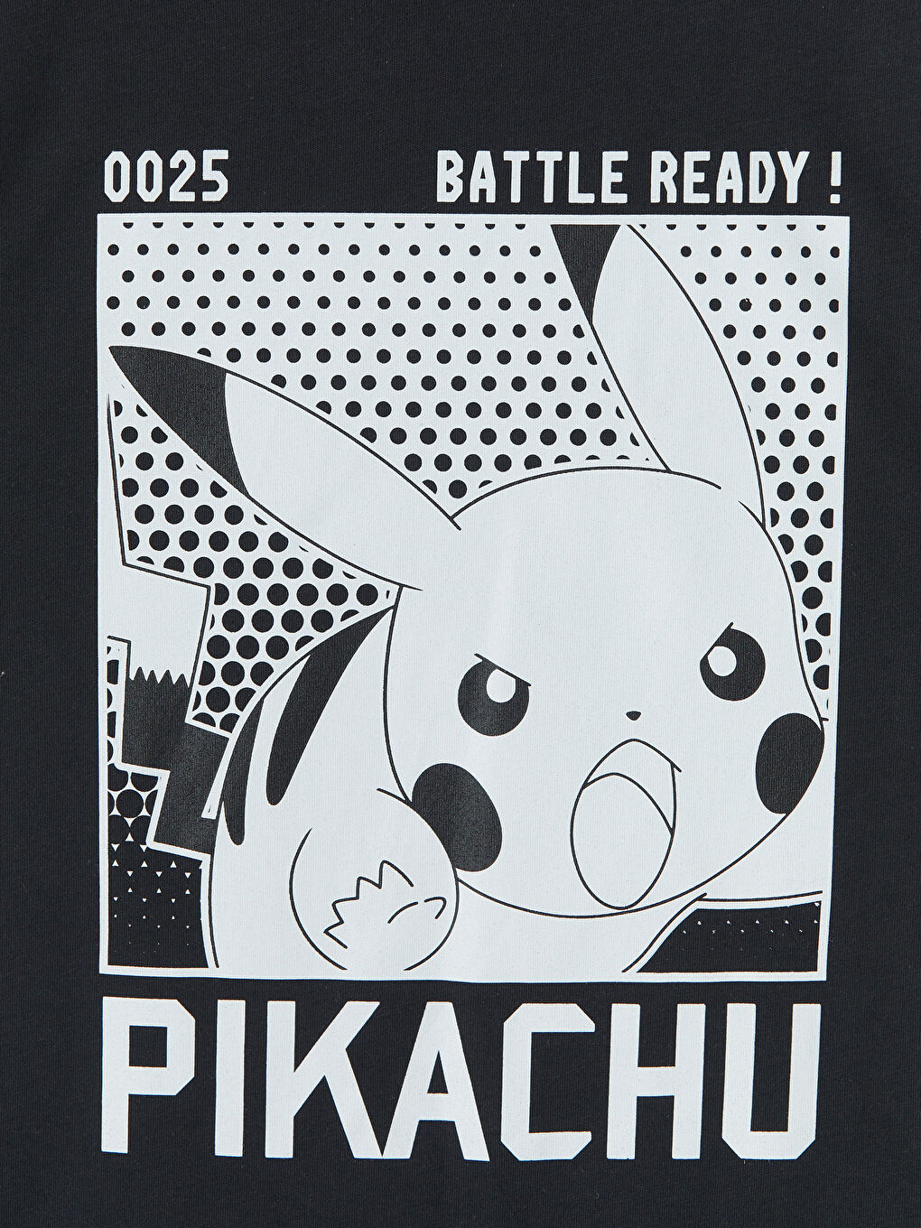 Antrasit Bisiklet Yaka Pikachu Baskılı Erkek Çocuk Tişört-2