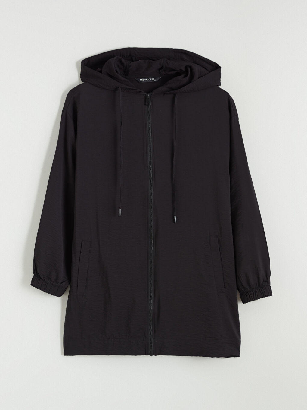 Siyah Kapüşonlu Oversize Kadın Tunik-4