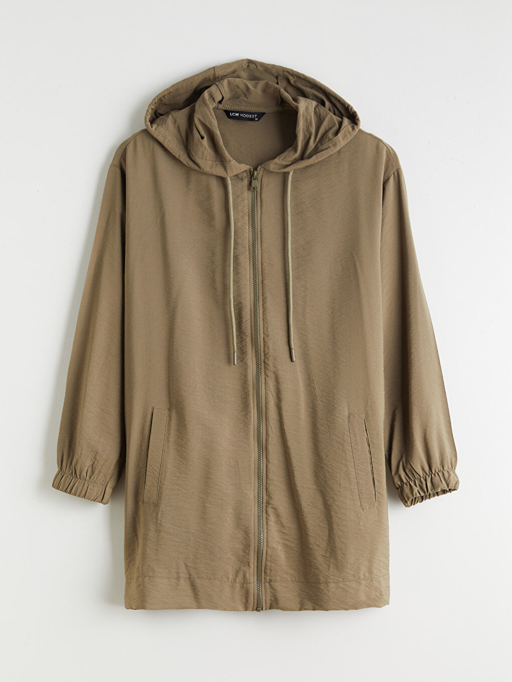 Haki Kapüşonlu Oversize Kadın Tunik-4