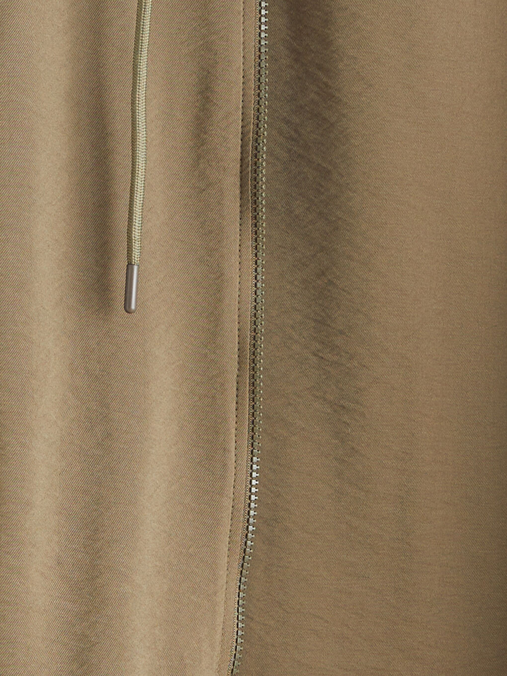 Haki Kapüşonlu Oversize Kadın Tunik-5