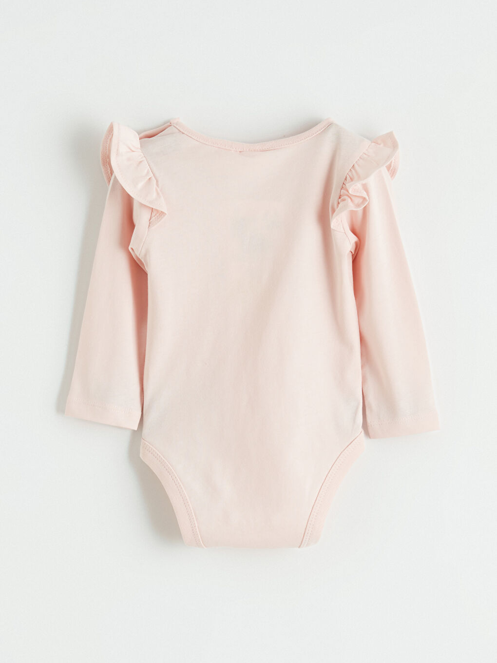 Pembe Bisiklet Yaka Minnie Mouse Baskılı Kız Bebek Çıtçıtlı Body ve Tayt-4