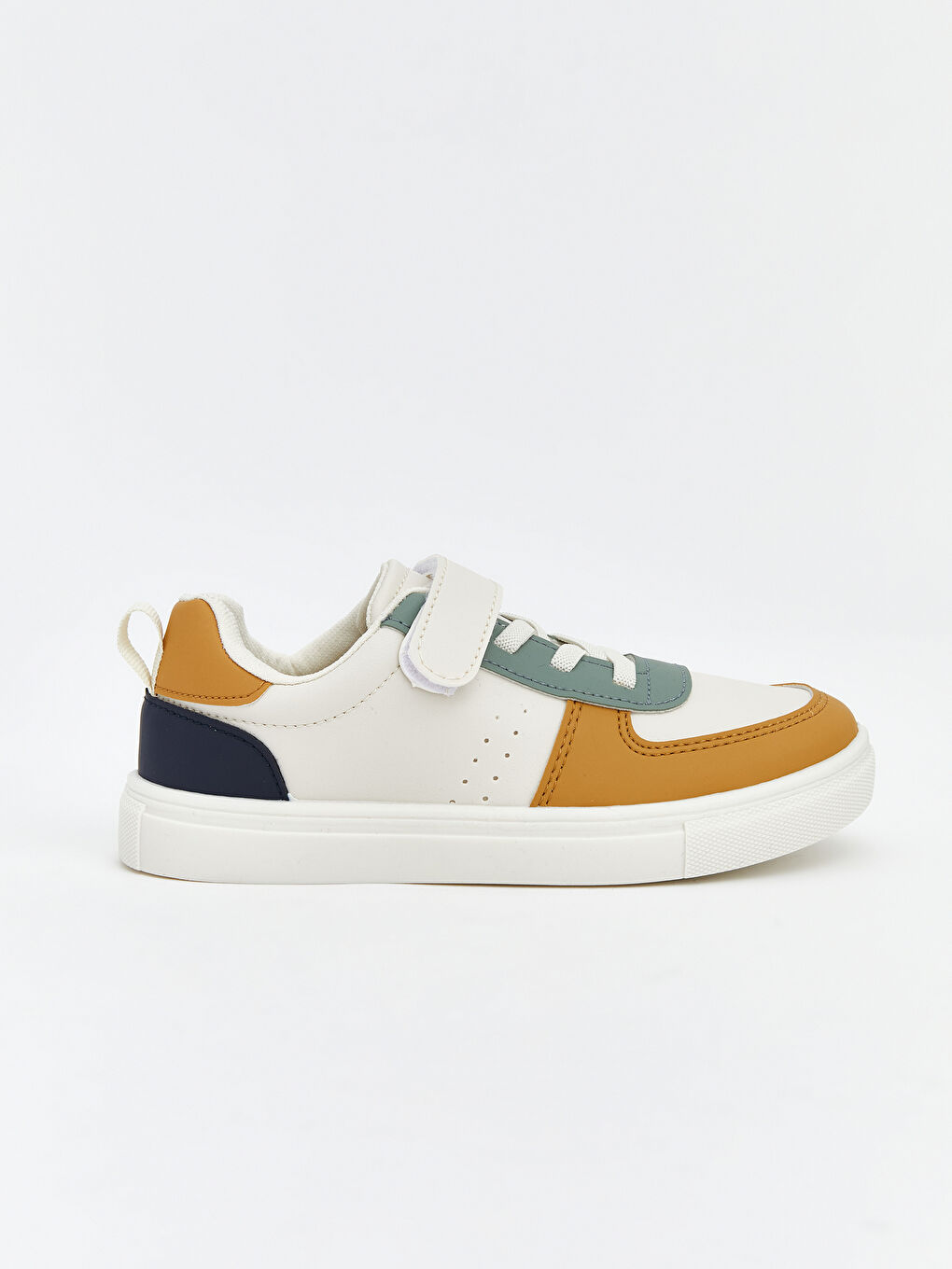 Bej Bağcık ve Cırt Cırtlı Erkek Bebek Spor Ayakkabı-1