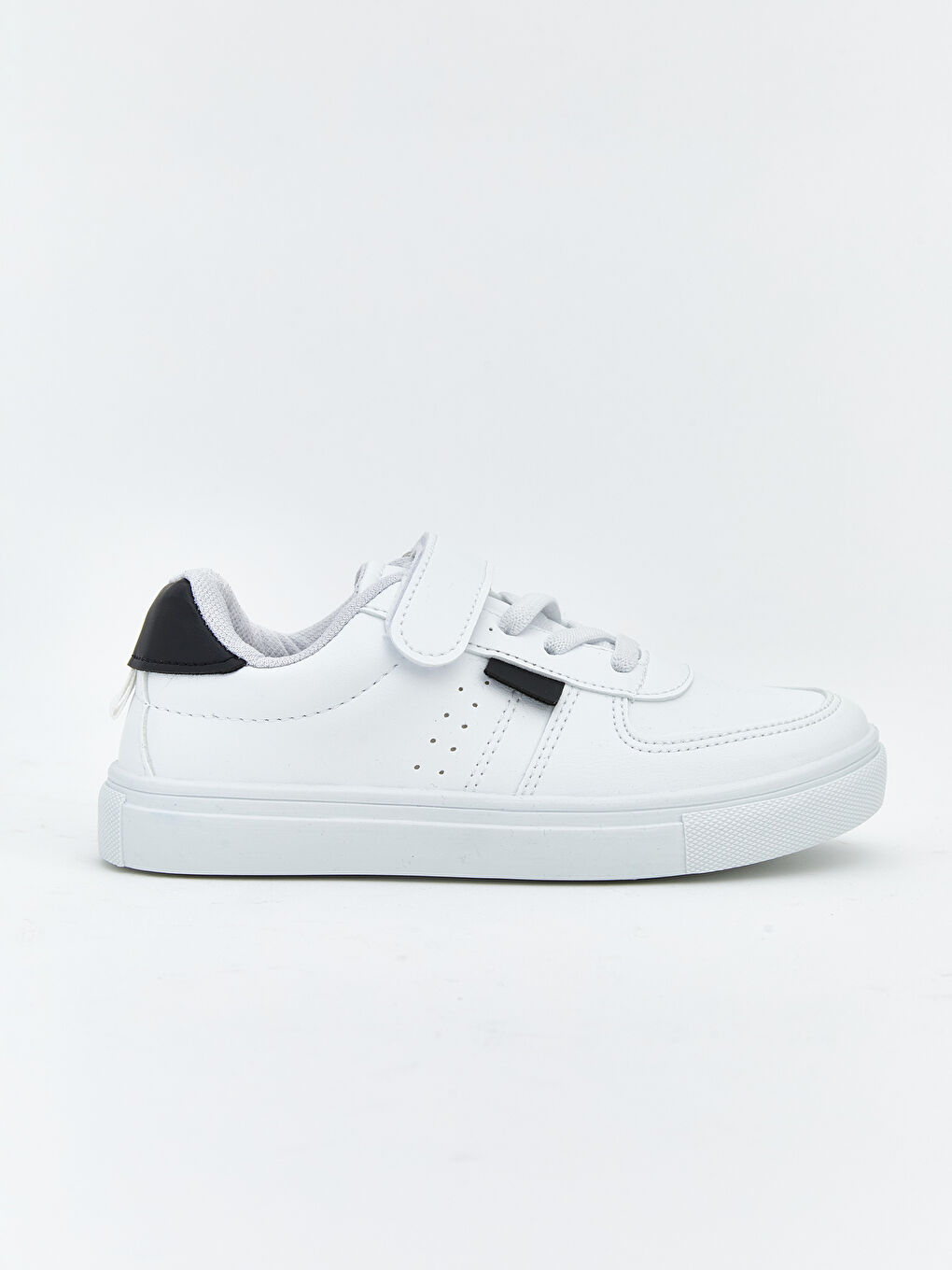 Beyaz Bağcık ve Cırt Cırtlı Erkek Bebek Spor Ayakkabı-1