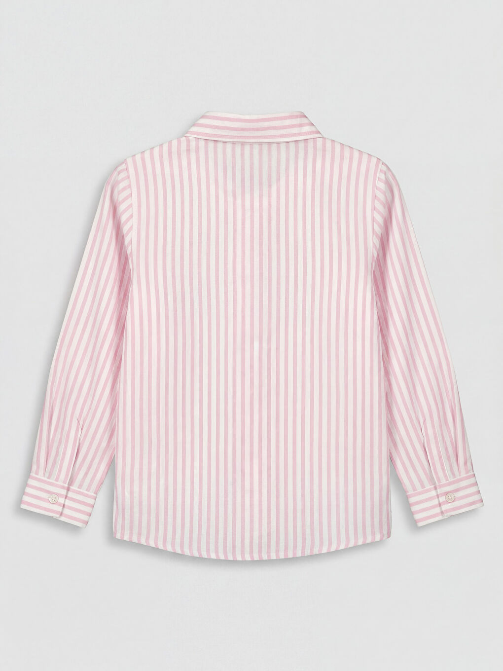Pembe Çizgili Oxford Erkek Çocuk Gömlek-1