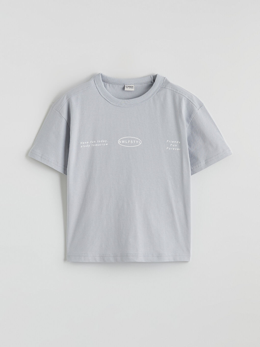 Gri Baskılı Erkek Çocuk Tişört ve Şort-1