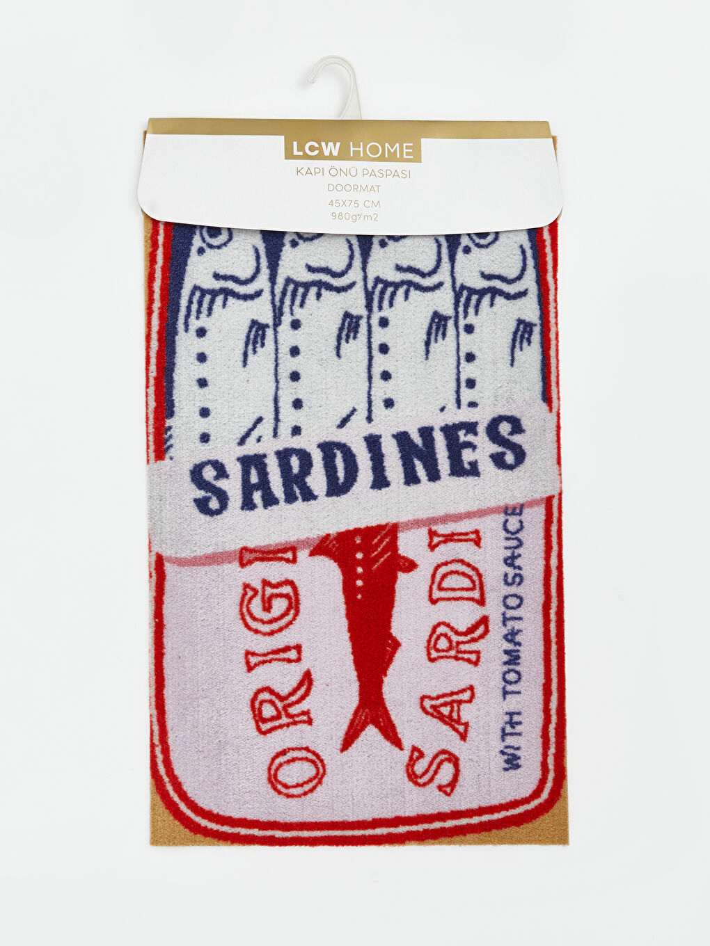 Balık Baskılı Kapı Önü Paspası 45x75 cm-2